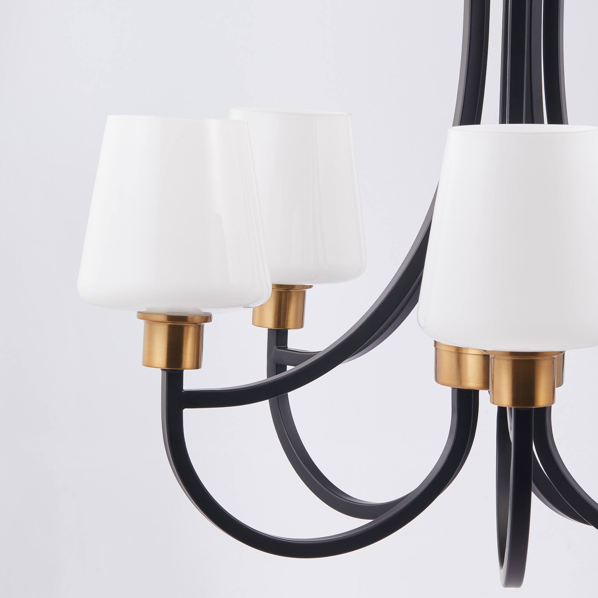 COZ 5Light Modern Farmhouse Chandelier Pendant Light with Opal Glass